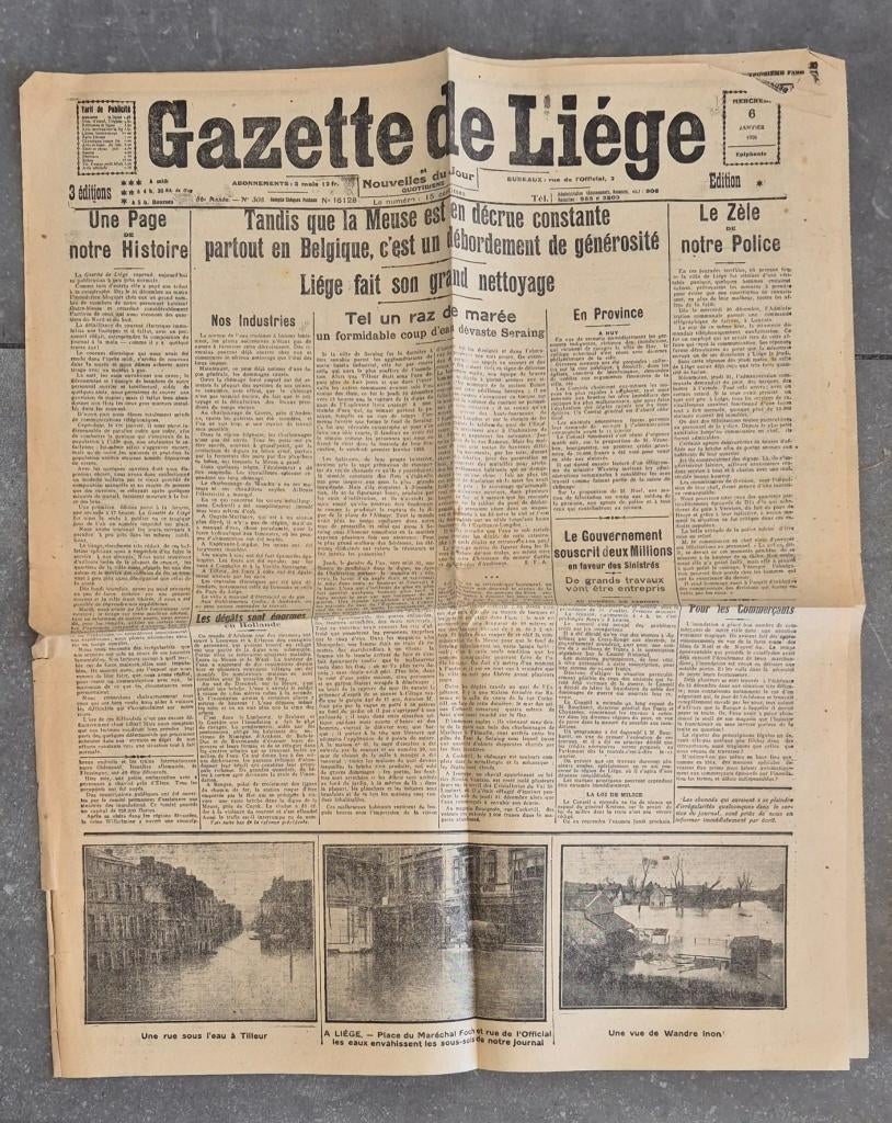 Lot de journaux anciens – La Gazette de Liège, Enlèvement
