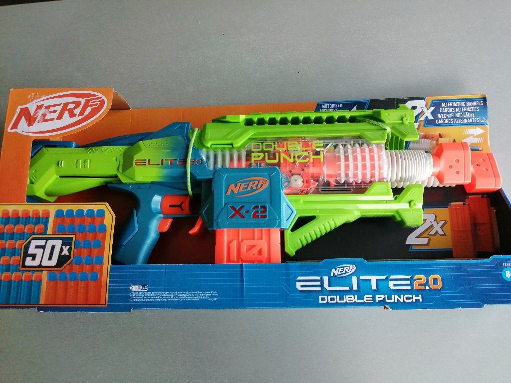 nieuwe NERF ELITE DUBBLE PUNCH met 50 pijltjes, Ophalen of Verzenden, Nieuw