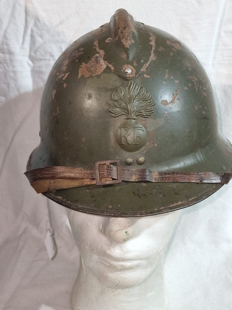 Casque Adrian français de la Seconde Guerre mondiale (C), Enlèvement ou Envoi, Armée de terre, Casque ou Béret