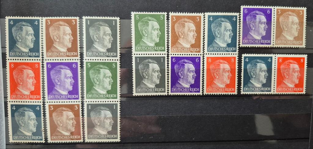 Timbres Hitler cohérents, Enlèvement ou Envoi, Empire allemand, Non oblitéré