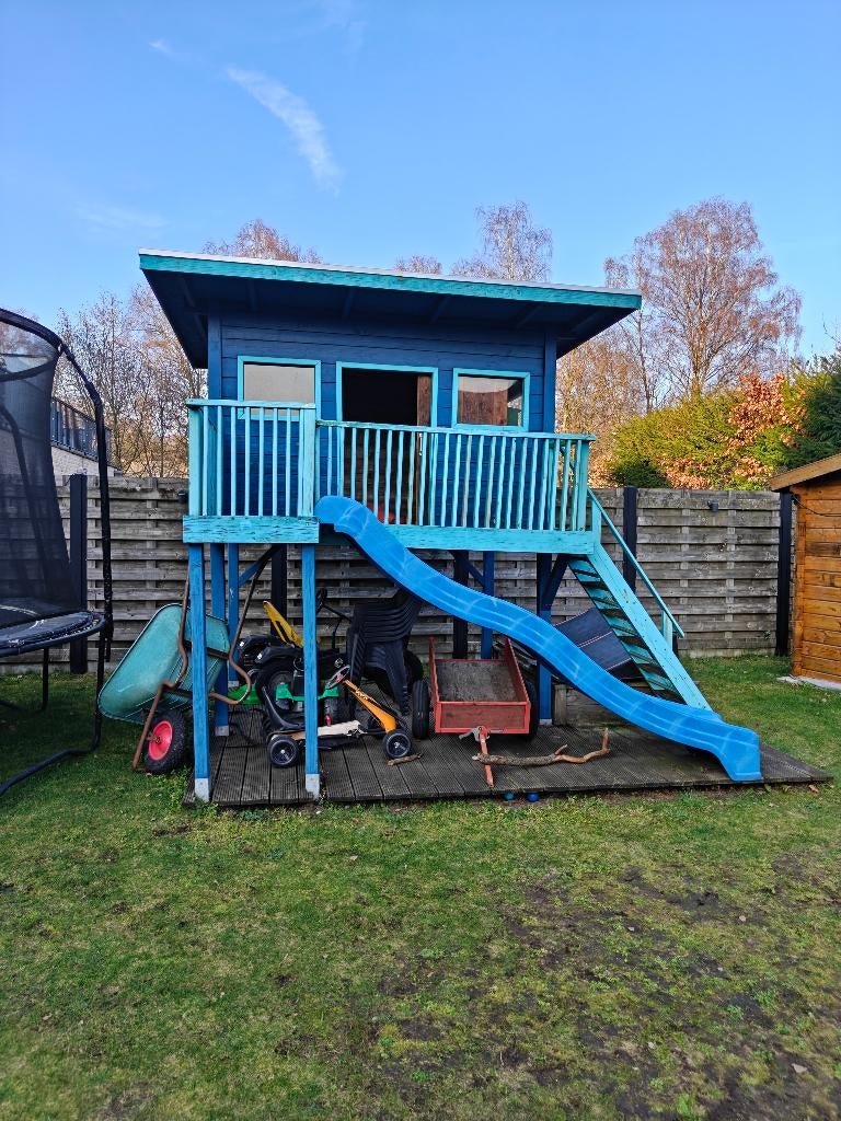 Speelhuisje in hout, Enlèvement, Utilisé, Bois