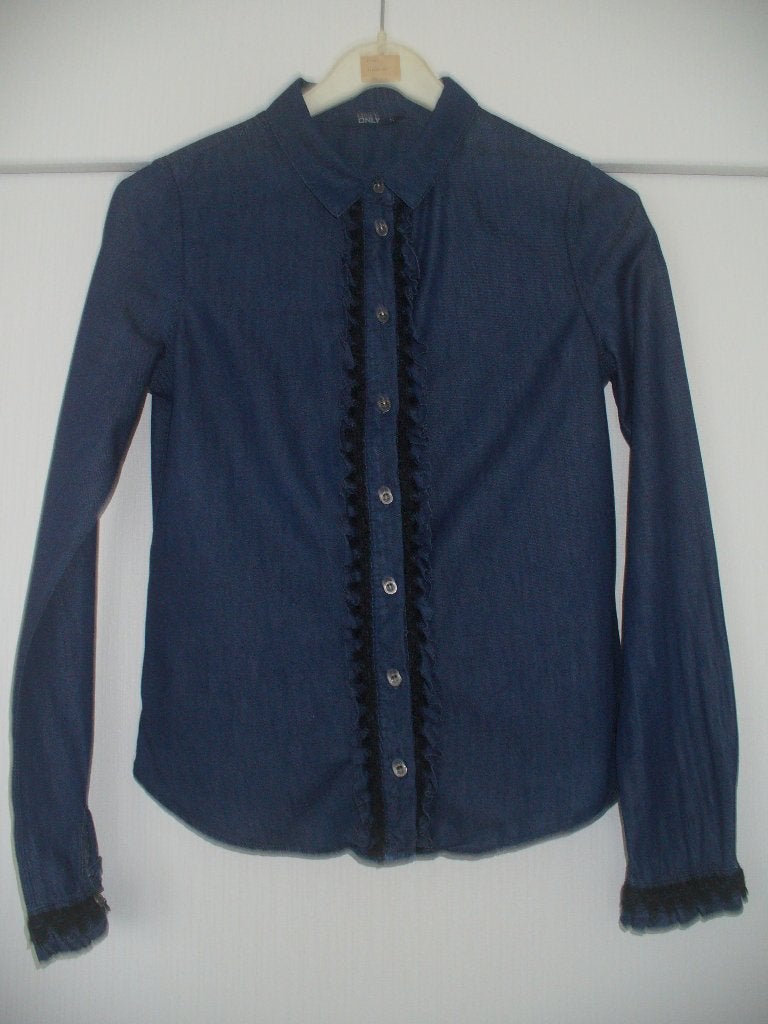 Jeanshemd Only maat 34, Only, Enlèvement ou Envoi, Comme neuf, Taille 34 (XS) ou plus petite