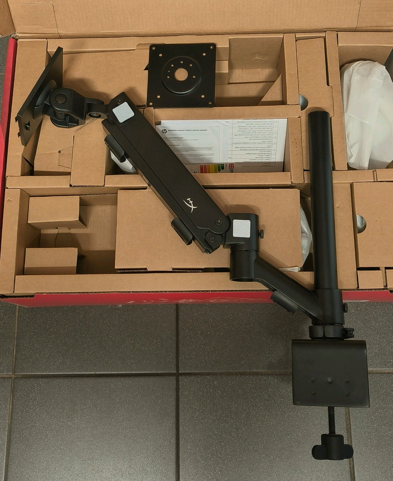 Universele monitorarm (VESA 100x100mm, 75x75mm), Ophalen of Verzenden, Zo goed als nieuw