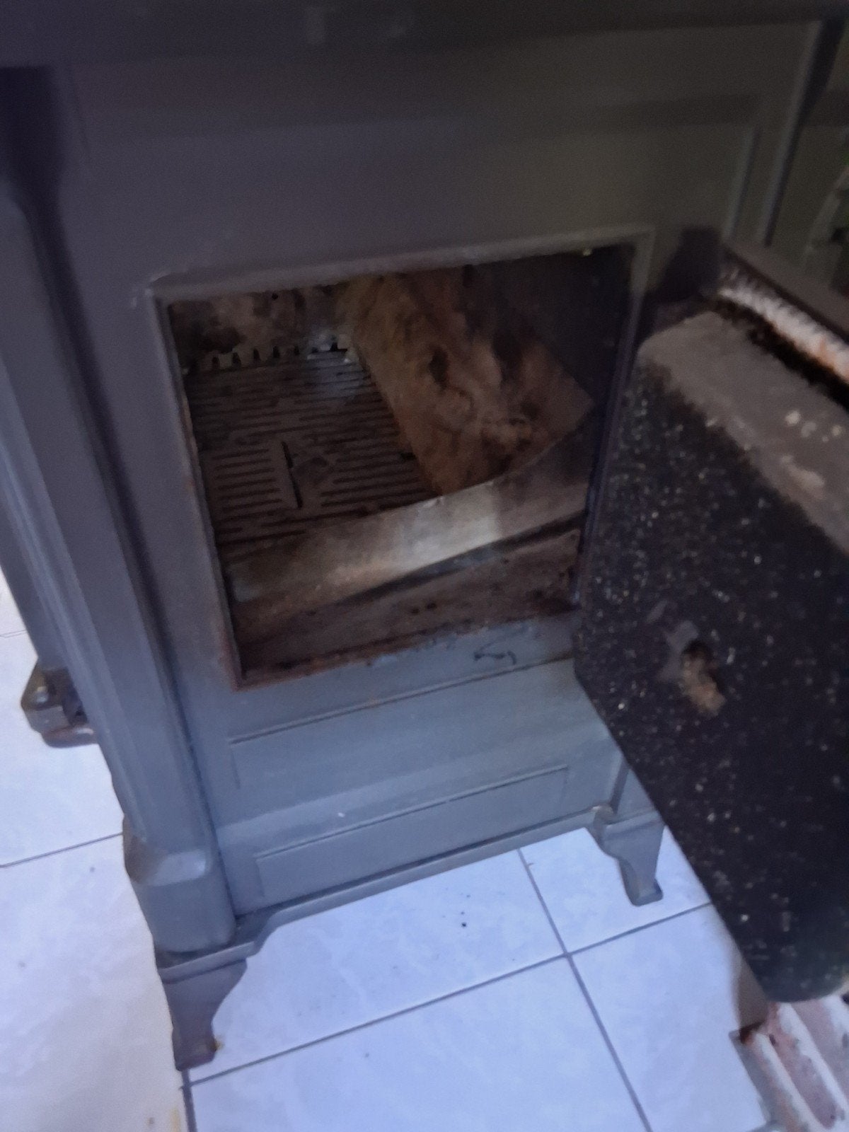 gietijzeren houtvuur, Ophalen, Gebruikt, Vrijstaande haard, Houthaard