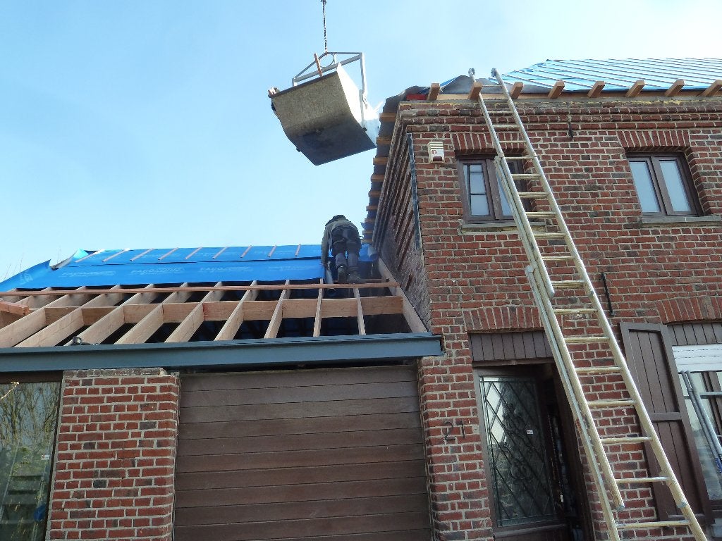 garagepoort, Doe-het-zelf en Bouw, Gebruikt, Garagedeur, Vouwdeur, Ophalen