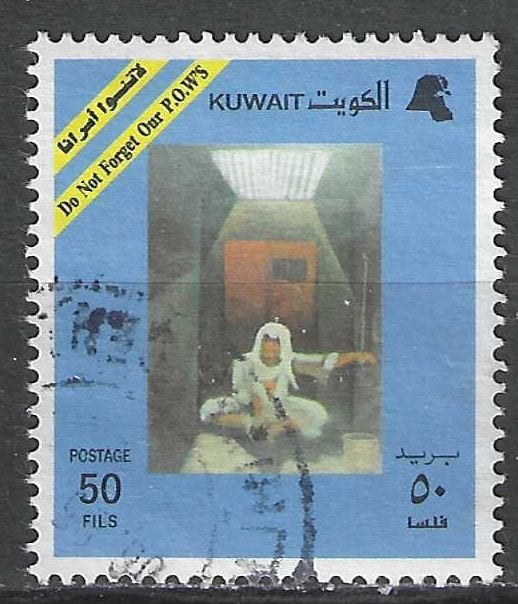 Kuwait 1993 - Yvert 1277 - Krijgsgevangenen - 50 fi.  (ST), Verzenden, Gestempeld