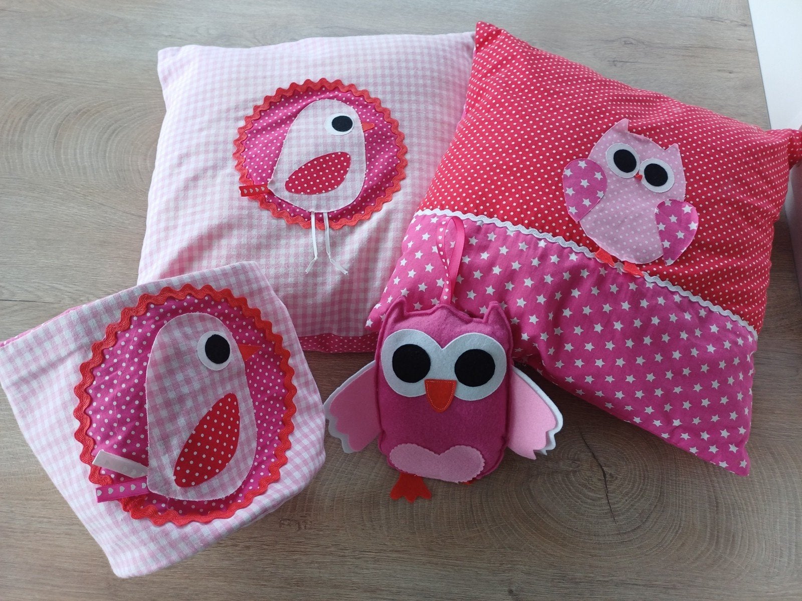 Sierkussens kinderkamer thema uil en vogel, Ophalen