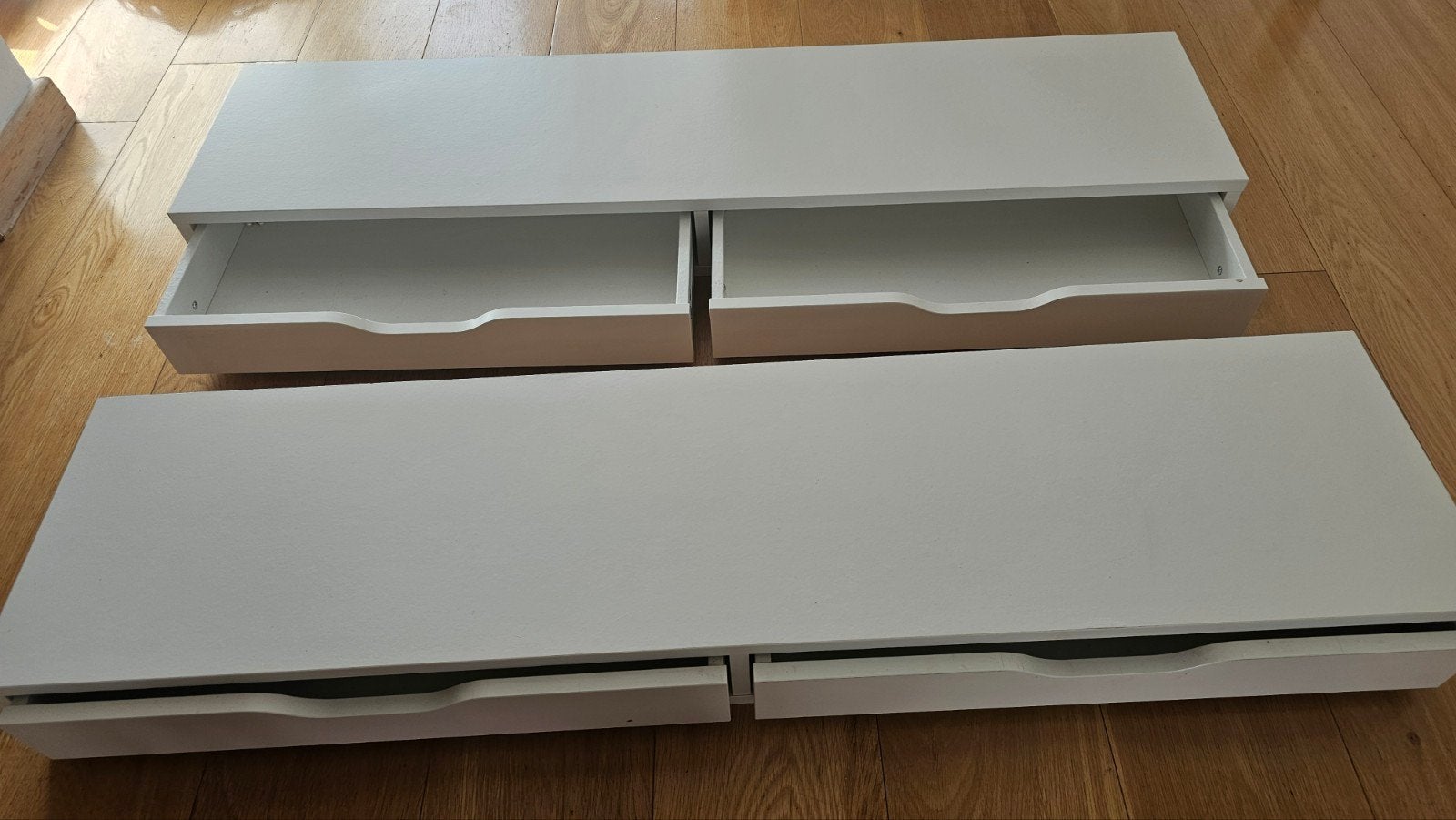 Meuble coiffeuse 2 tiroirs blanc IKEA, Moins de 100 cm, Enlèvement, Utilisé, 50 à 100 cm