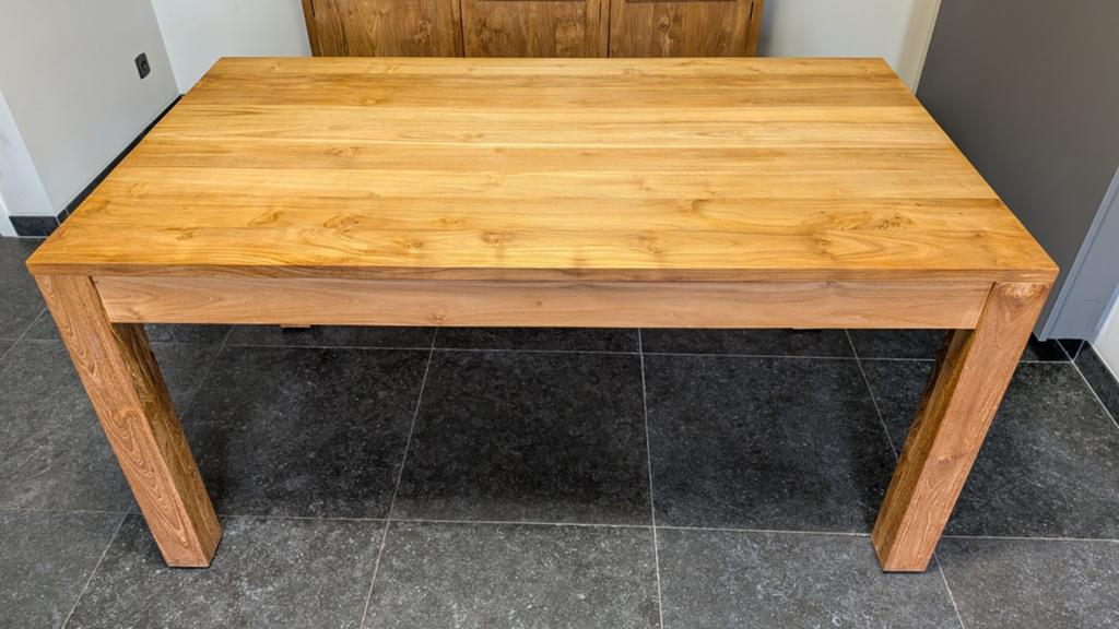 Prachtige massieve teak tafel - Uitschuifbaar tot 260 cm, Ophalen, Teakhout