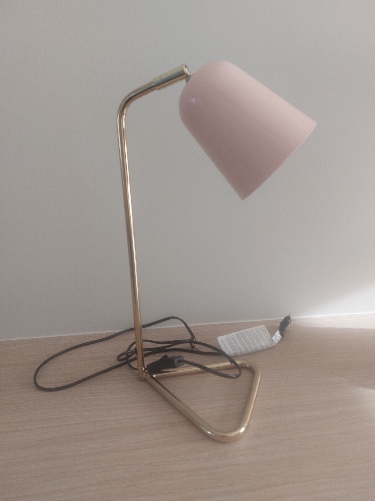 Decoratieve tafellamp roze goud, Huis en Inrichting, Ophalen, Inclusief lichtbron, Zo goed als nieuw, 46 cm