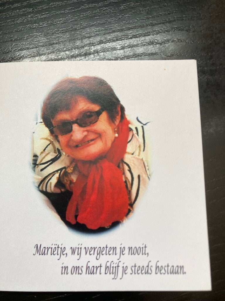 Biprentje Mariëtje Wally, Ophalen of Verzenden, Bidprentje