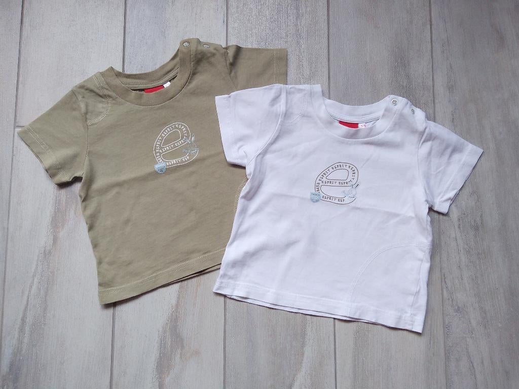 ★ M86 - Set van 2 T-shirts Esprit, Kinderen en Baby's, Babykleding | Maat 86, Zo goed als nieuw, Jongetje, Shirtje of Longsleeve