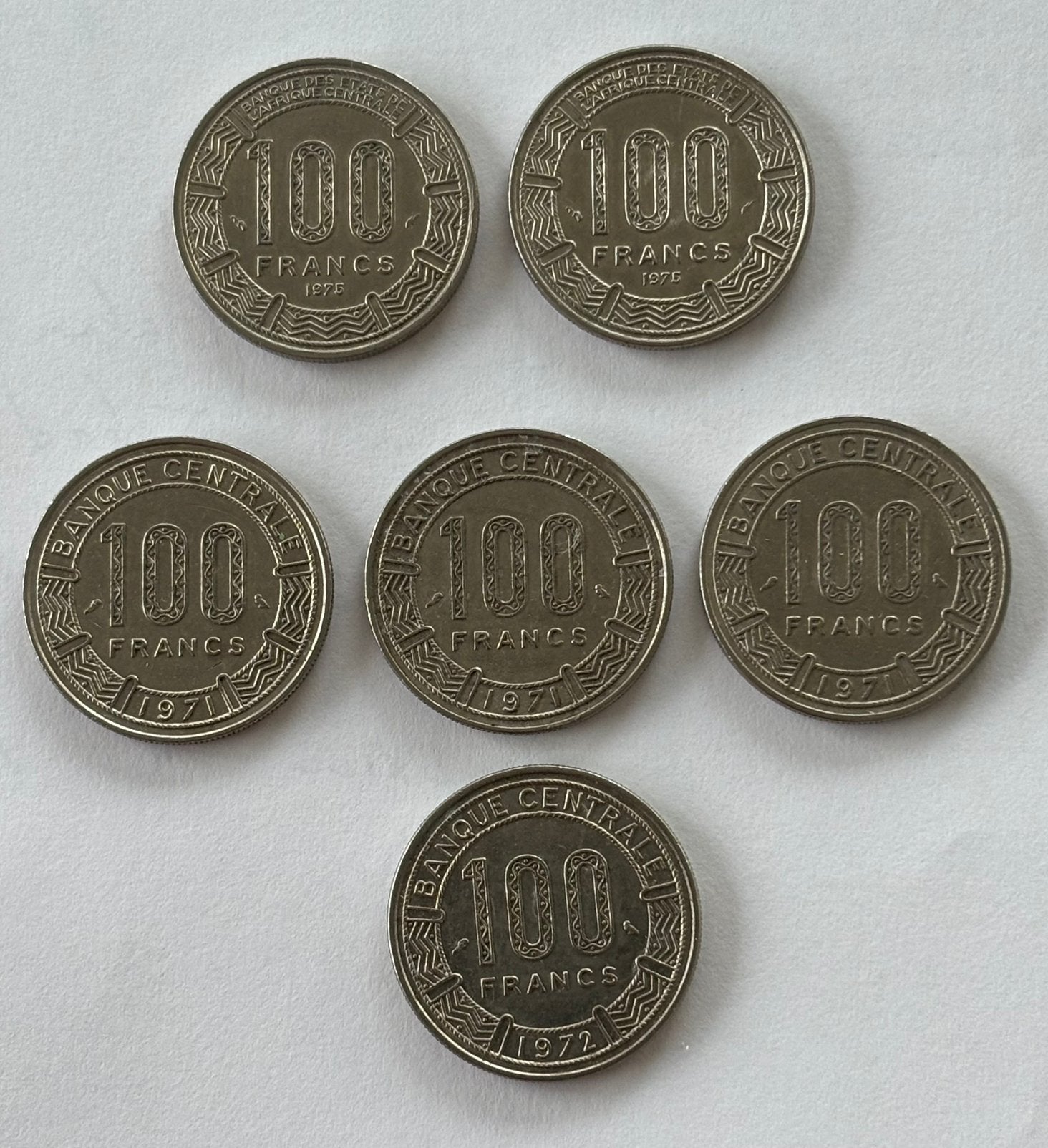 Lot 6 monnaies 100 Fr, Enlèvement ou Envoi, Monnaie en vrac
