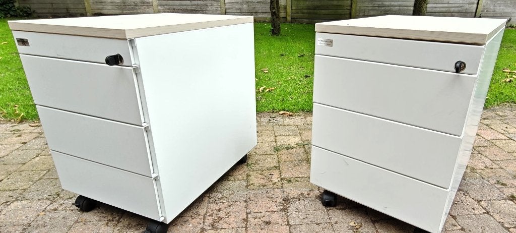 2 bureaukastjes ladeblokken ladekastjes, Enlèvement, Avec roues, Comme neuf