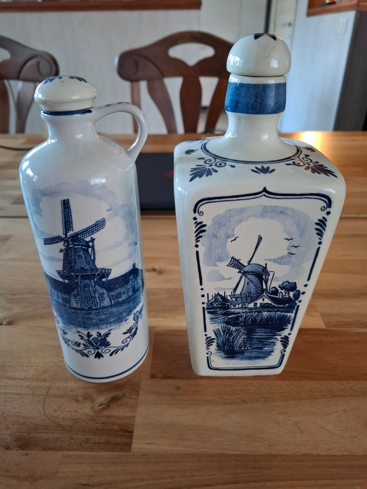 2 Kruiken Delfts Blauw, Antiek en Kunst, Ophalen