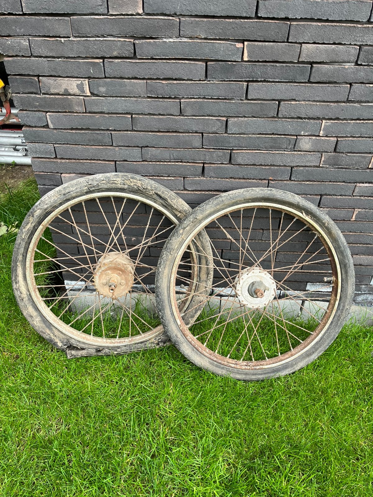 Set wielen honda pc50, Vélos & Vélomoteurs, Pièces de cyclomoteur | Oldtimers & Ancêtres, Enlèvement, Comme neuf