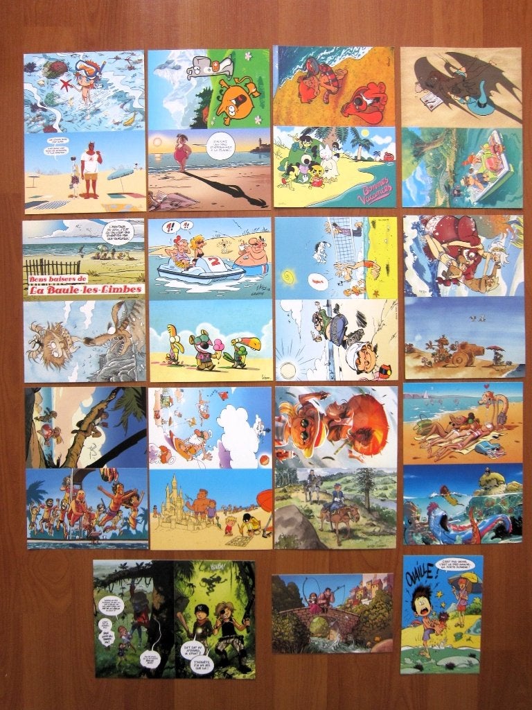Spirou : 28 cartes postales suppléments d'abonnés, Plusieurs BD, Enlèvement ou Envoi, Comme neuf, Divers auteurs