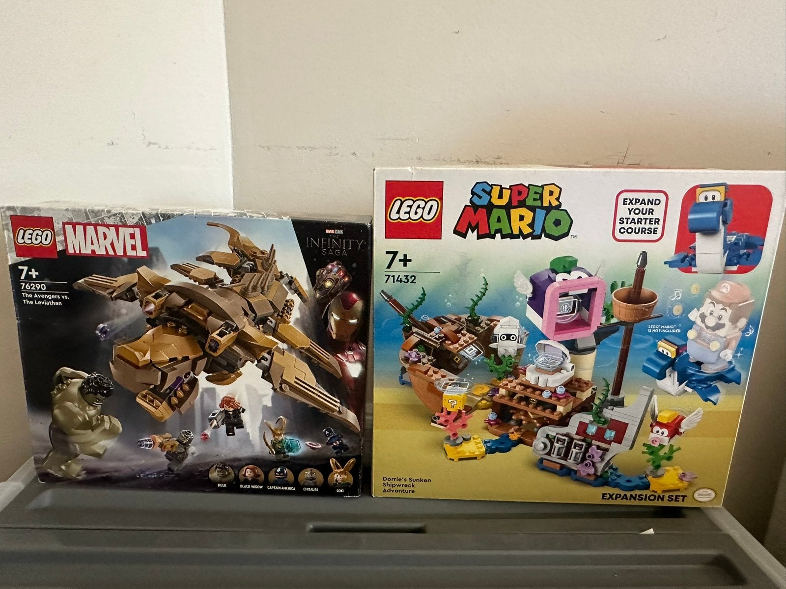 LEGO Marvel 76290 & LEGO Super Mario 71432, Kinderen en Baby's, Speelgoed | Duplo en Lego, Zo goed als nieuw, Lego, Marvel, Ophalen