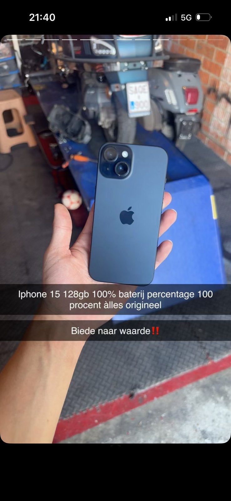 Iphone 15  zo goed als nieuw, Enlèvement, Comme neuf, Noir, Autres modèles