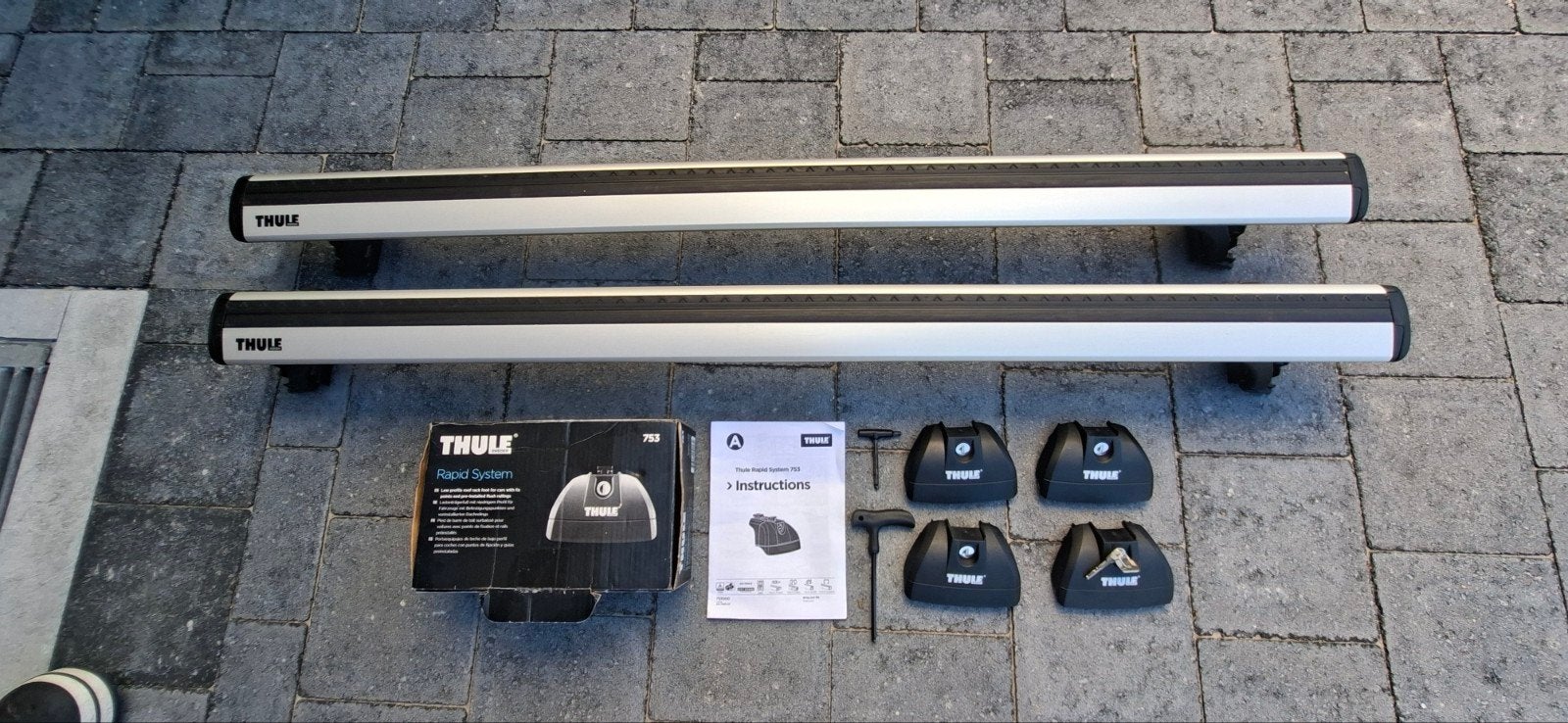 Thule rapidsystem 753 + dragers, Auto diversen, Dakdragers, Ophalen, Zo goed als nieuw