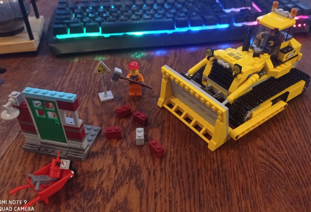 LEGO City 60074 – Bulldozer (2015) avec figurines, Lego, Ensemble complet, Utilisé, Envoi