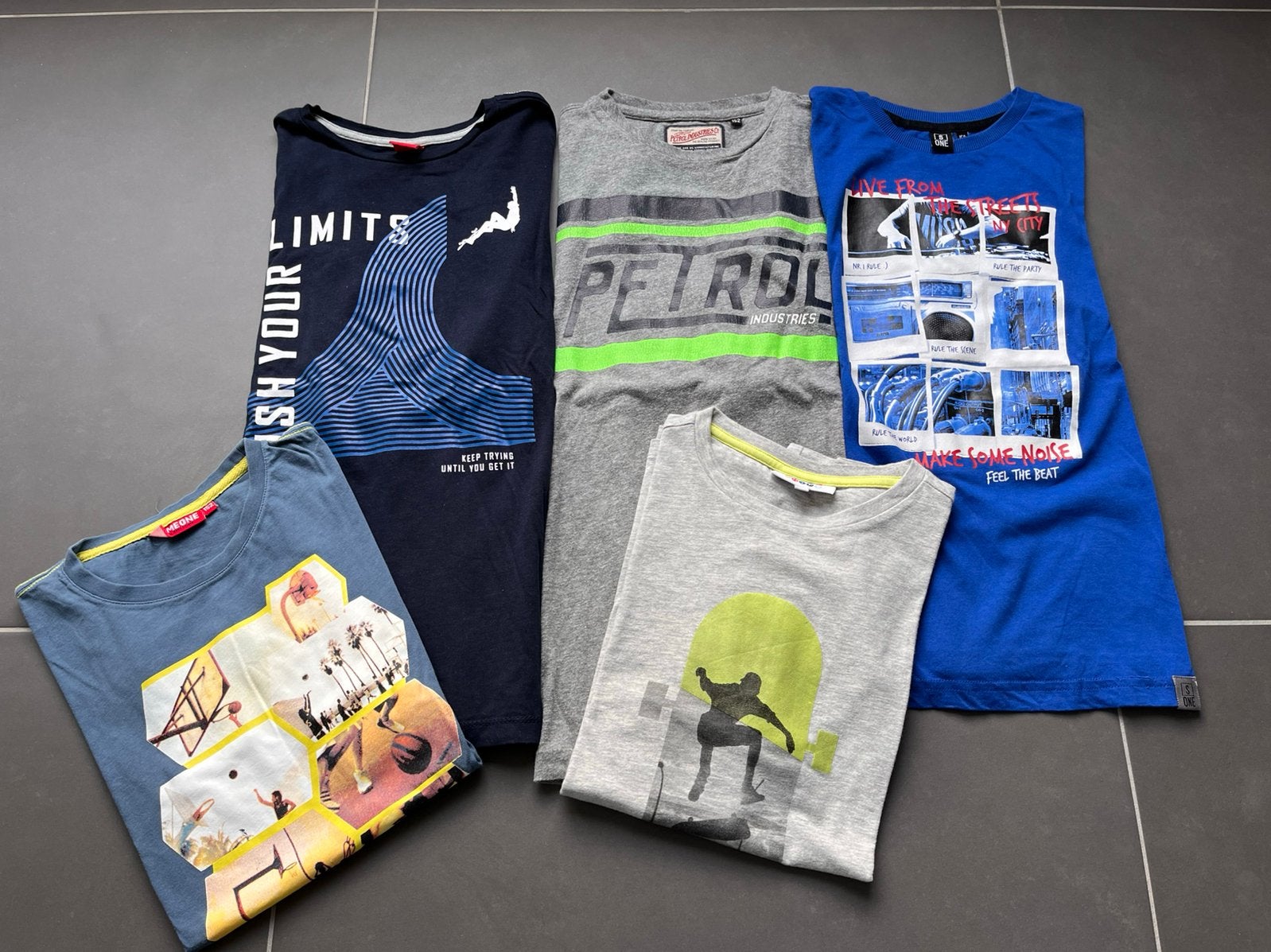 Pakket t-shirts en longsleeves maat 152, Ophalen of Verzenden, Gebruikt