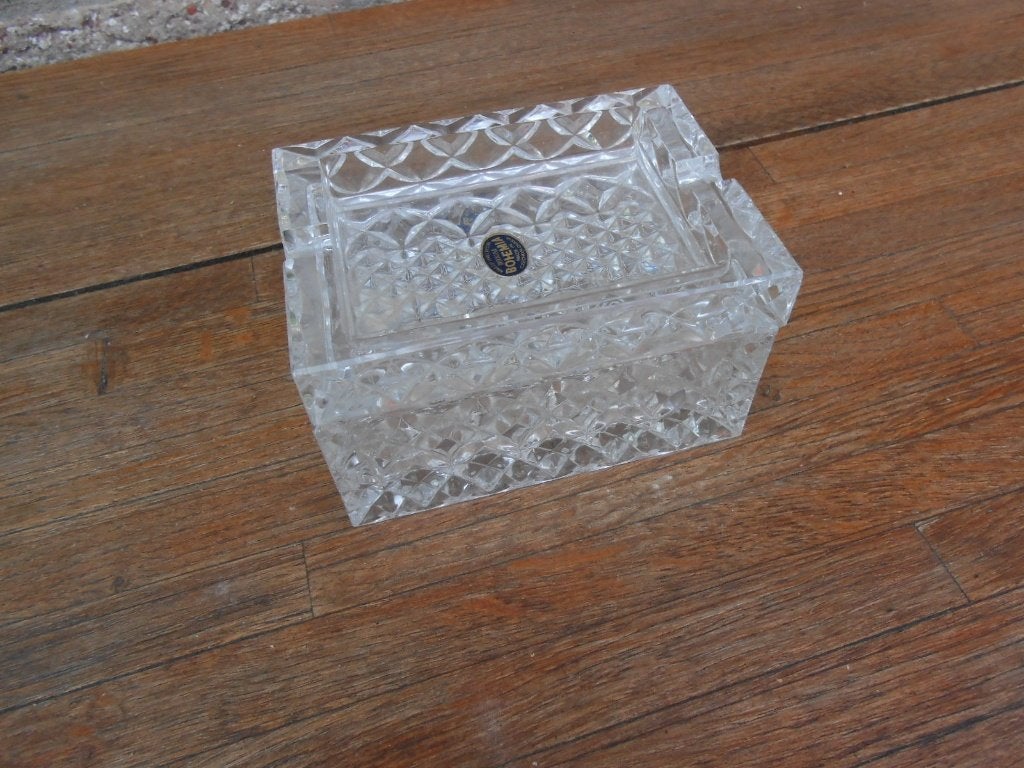Bohemia cristal glas asbak sigarentenhouder vintage Tsjecho, Ophalen of Verzenden