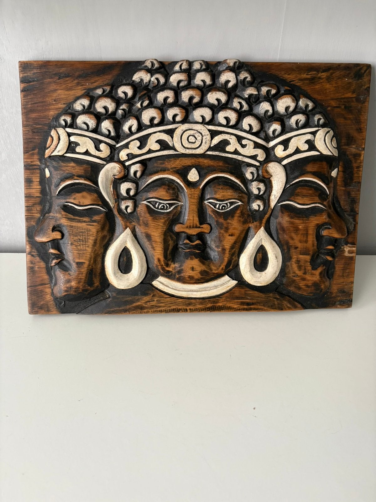 Décoration BOUDDHA en bois (40/29 cm), Enlèvement ou Envoi, Comme neuf, Bois
