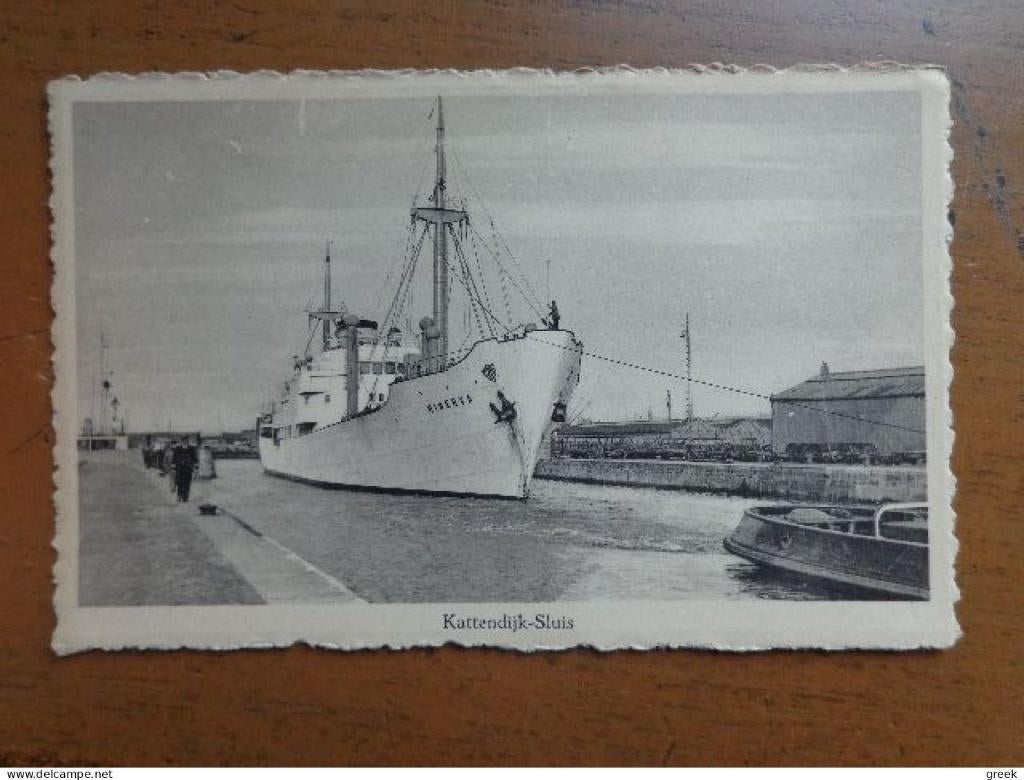 Postkaart Boot / Kattendijk Sluis (Antwerpen) Minverva, Verzamelen, Verzenden, Ongelopen, Antwerpen
