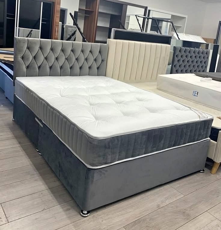 Lit + matelas complet - Toutes les couleurs et tailles, Envoi, Neuf, Deux personnes, Autres couleurs