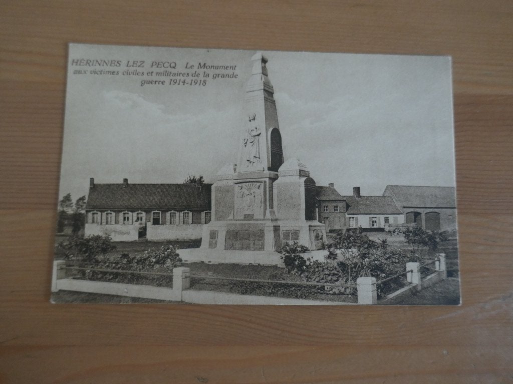 pecq herinnes le monument aux victimes et militaires 1914-18, Ophalen of Verzenden, Ongelopen, Henegouwen