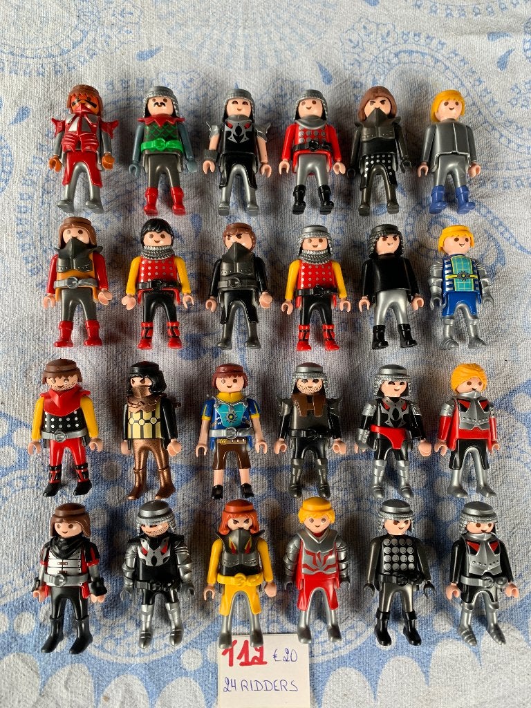 PLAYMOBIL: T12: LOT 24 RIDDERS, Kinderen en Baby's, Speelgoed | Playmobil, Losse onderdelen, Ophalen of Verzenden, Zo goed als nieuw