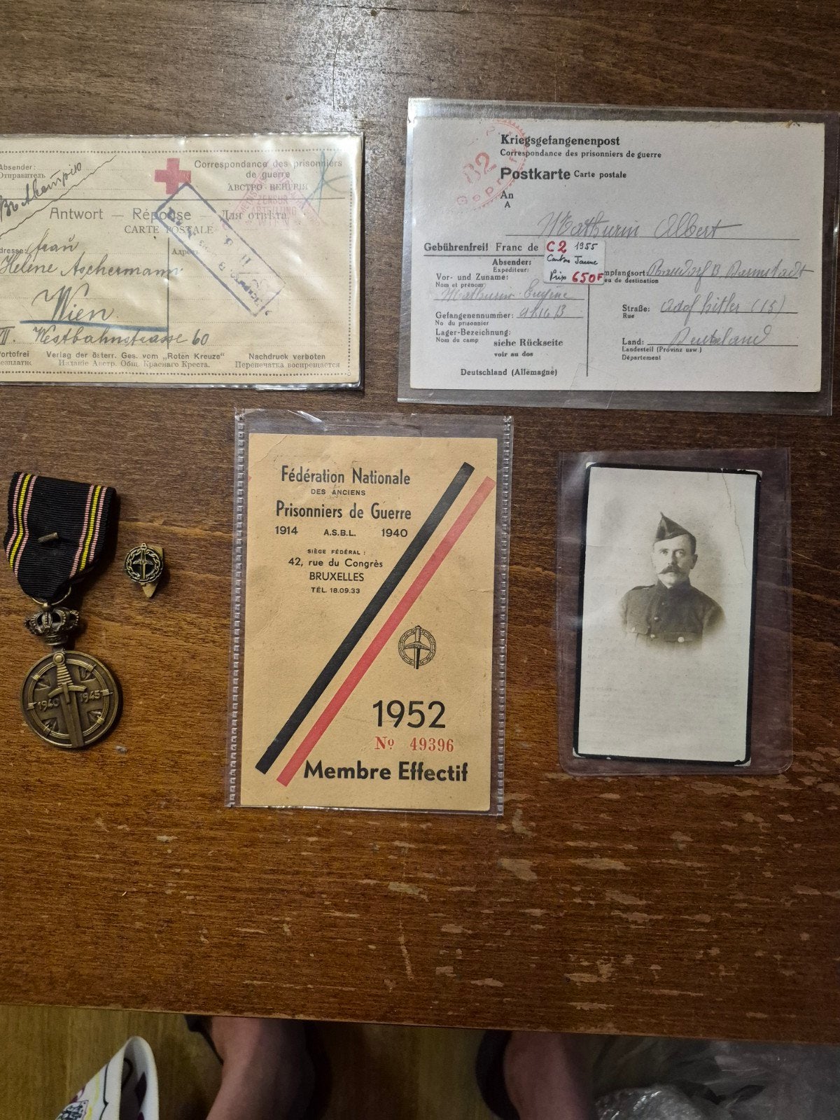 lotje krijgsgevangenen + doodsprentje, Collections, Enlèvement ou Envoi