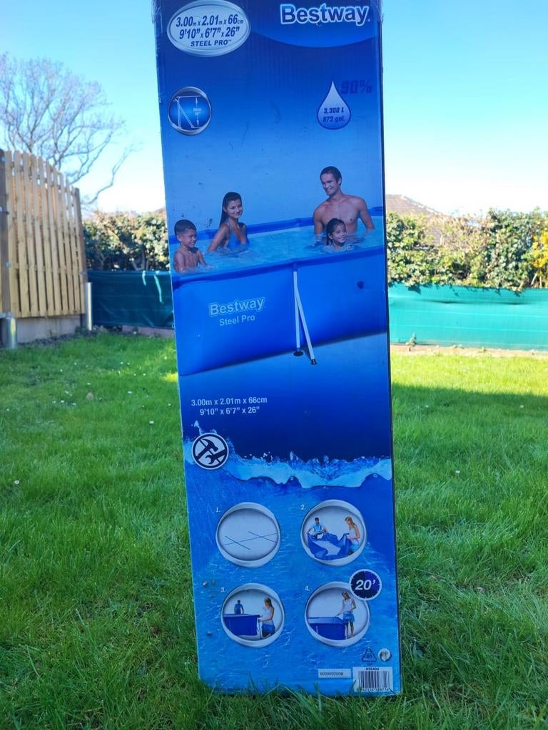 Piscine hors-sol tubulaire - Très bon état - Prête pour l'ét, Bricolage & Construction, Échafaudages, Comme neuf, Autres types