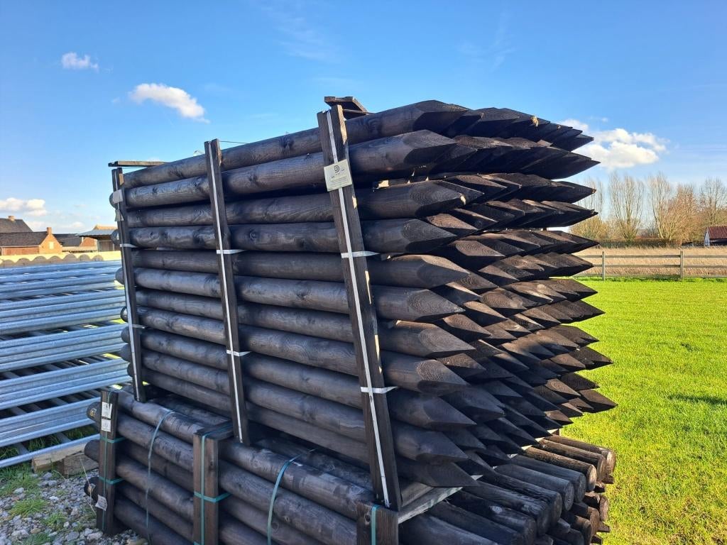 Extra lange palen 2m en 2.25m voor weide of tuin afsluiting, Tuin en Terras, Ophalen, Nieuw, 180 tot 250 cm, Palen