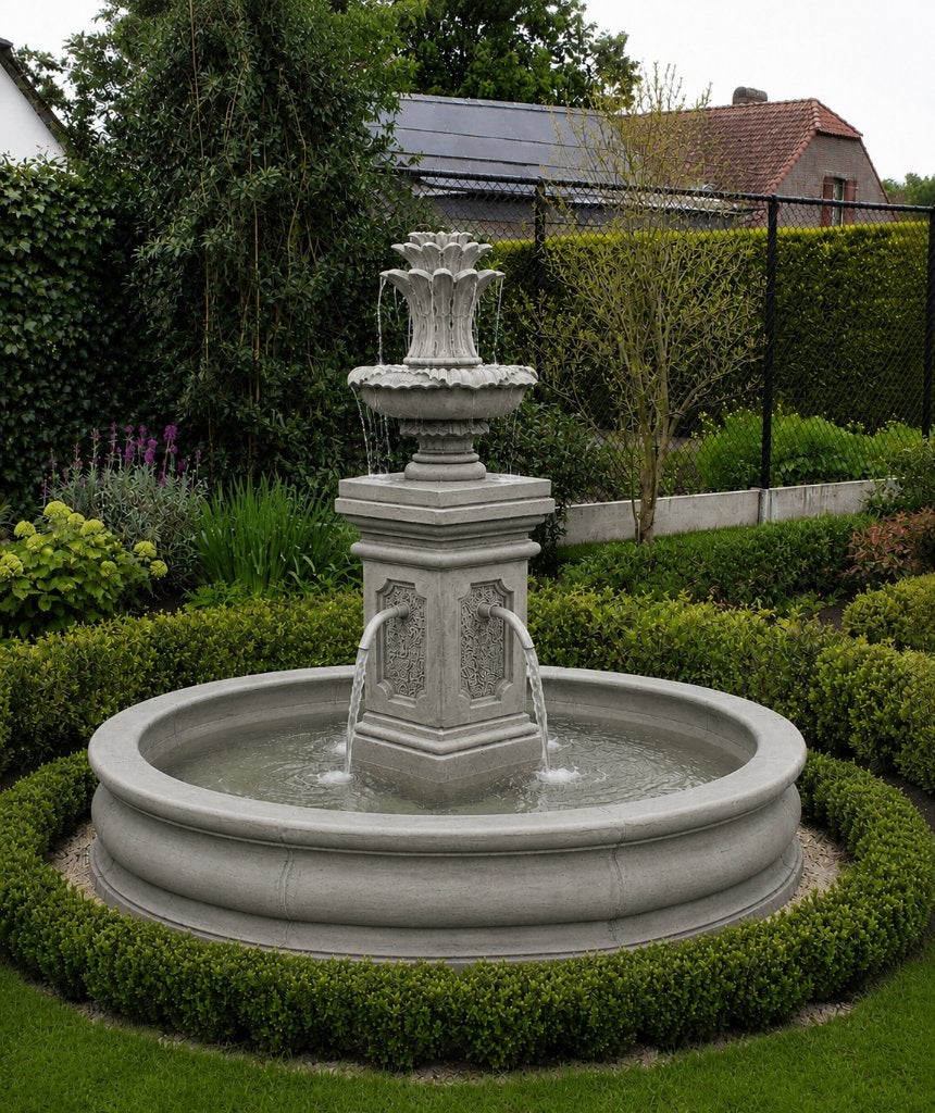 Fontaine toscane avec rebord, Enlèvement, Neuf, Béton, Fontaine