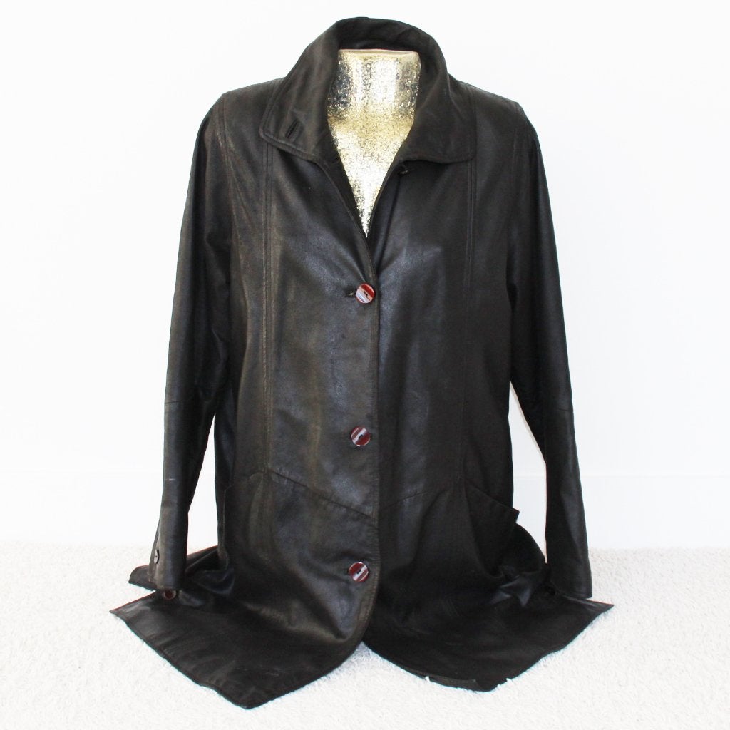 Très belle veste Dibari en cuir souple (taille 38) €120, -, Taille 38/40 (M), Dibari, Comme neuf, Noir