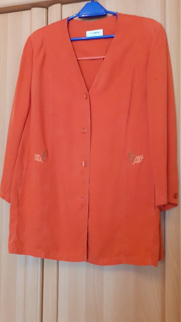 Veste 3/4 de couleur orangée - taille 50, Kleding | Dames, Grote Maten, Ophalen