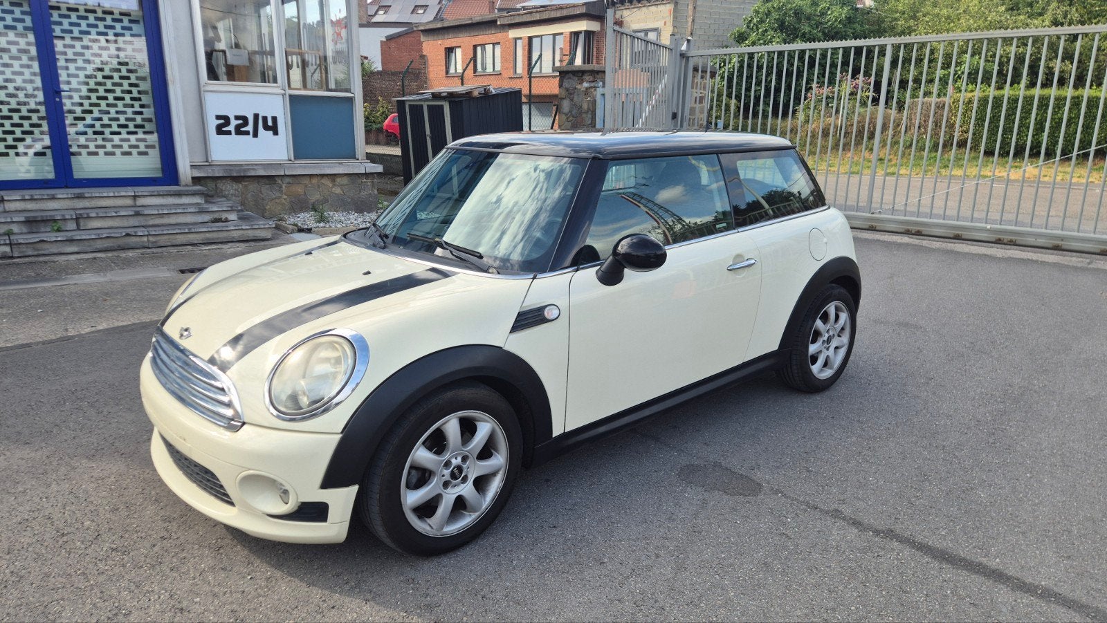 Mini Cooper D 1.6D 110cv Anne 2009 Airco, Auto's, Zwart, 1600 cc, Wit, Bedrijf