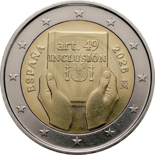 Spanje 2026 - 2 euro - Herziening grondwet - UNC, Ophalen of Verzenden, Spanje, 2 euro, Losse munt