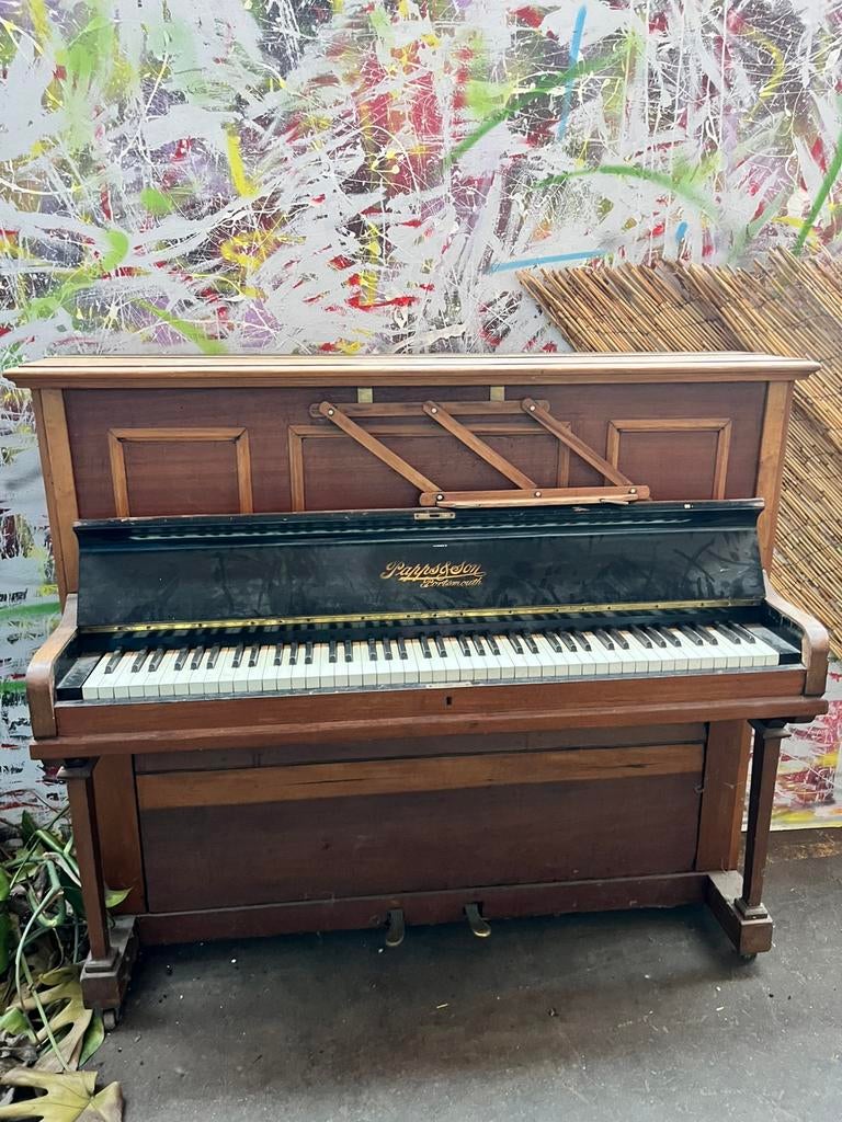 piano papps&sons, Ophalen, Gebruikt, Bruin, Piano