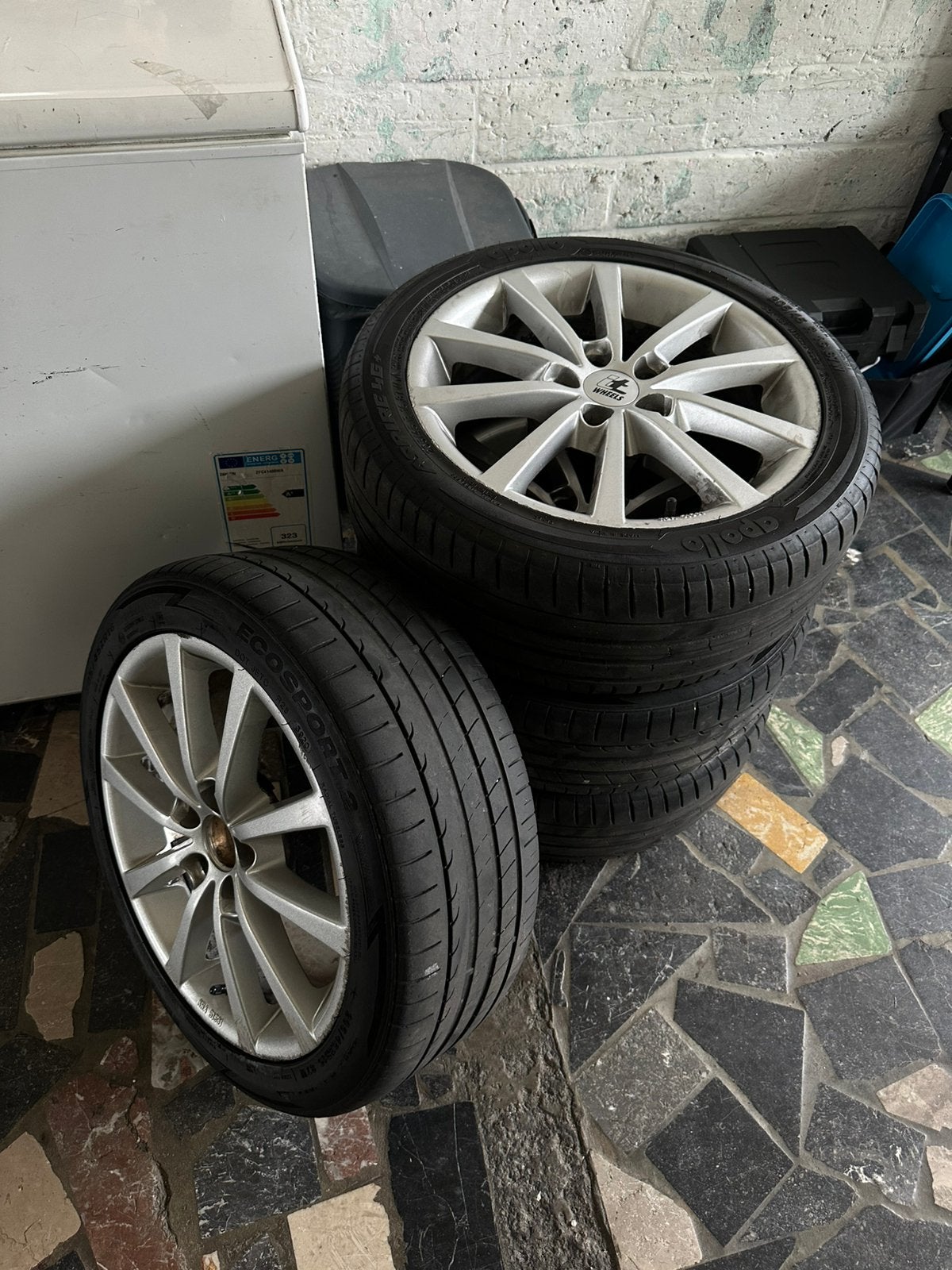 16inch aliminium velgen met zomerbanden, Auto-onderdelen, Ophalen, 16 inch, Zomerbanden, Band(en)