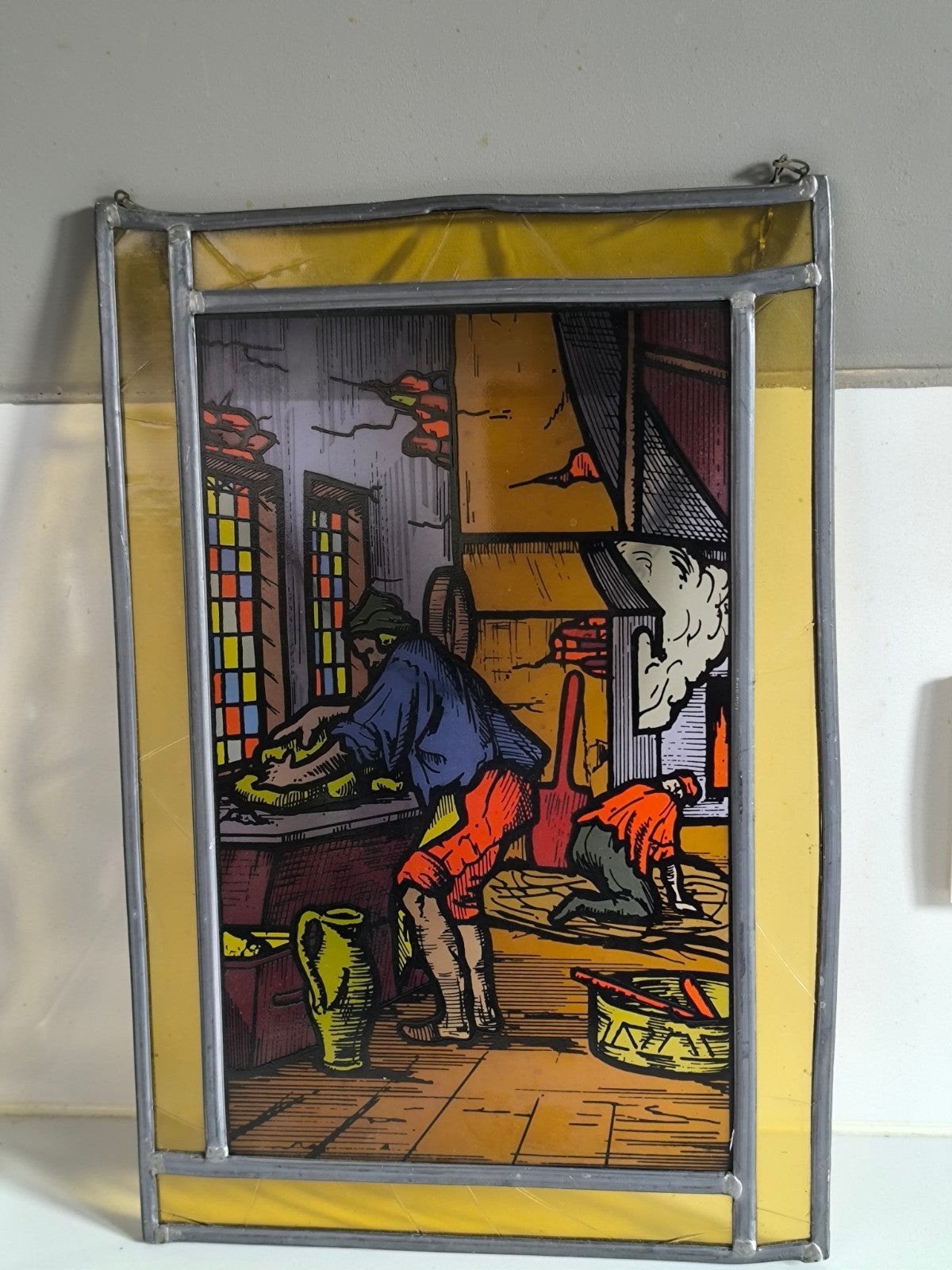 Gebrandschilderd glas-in-lood-paneel, Ophalen of Verzenden