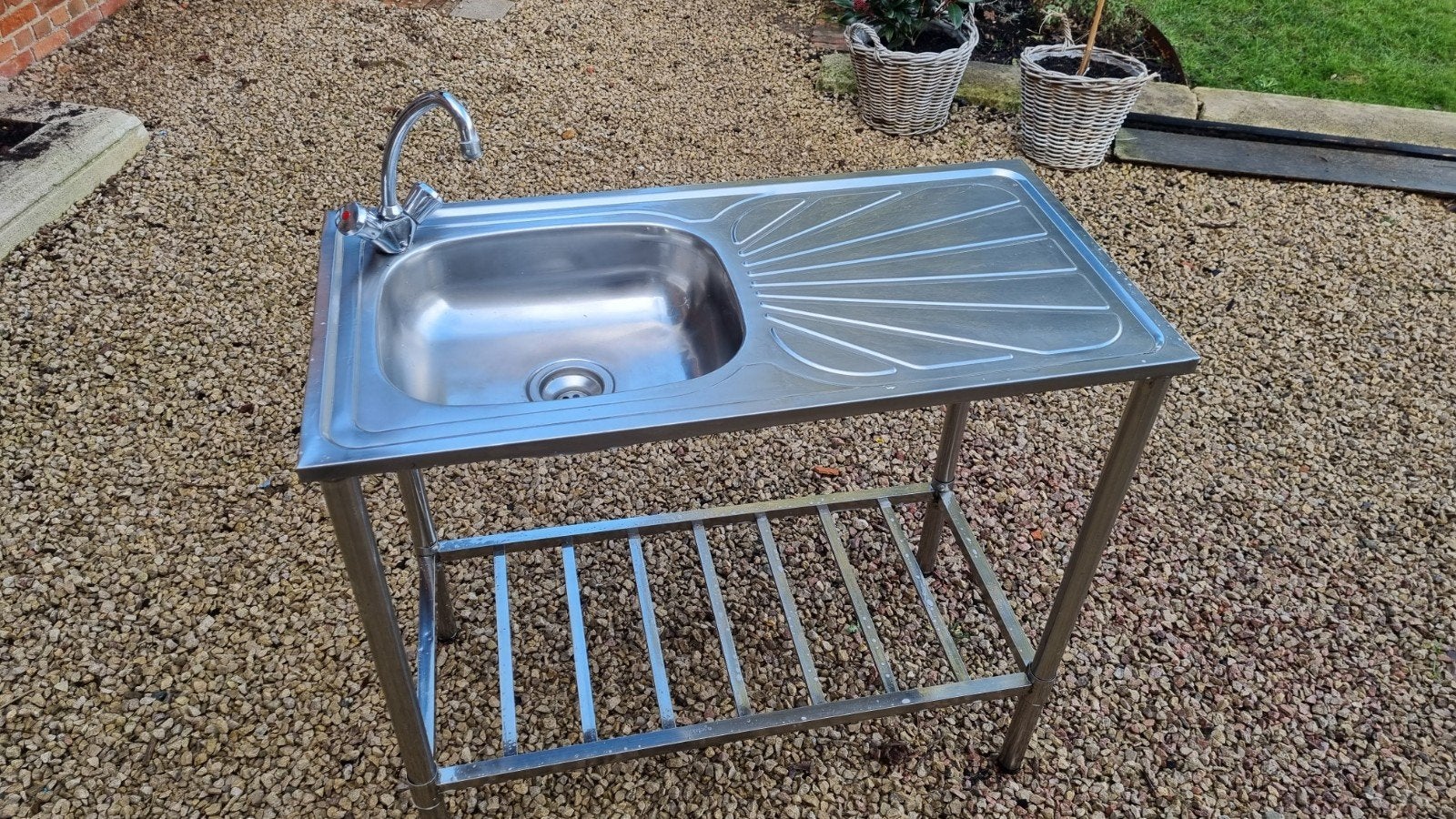 wastafel inox, Ophalen