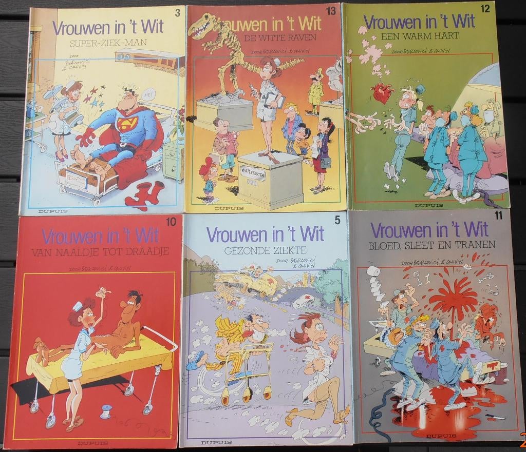 6 strips- vrouwen in ’t wit, Boeken, Stripverhalen, Meerdere stripboeken, Ophalen of Verzenden, Gelezen