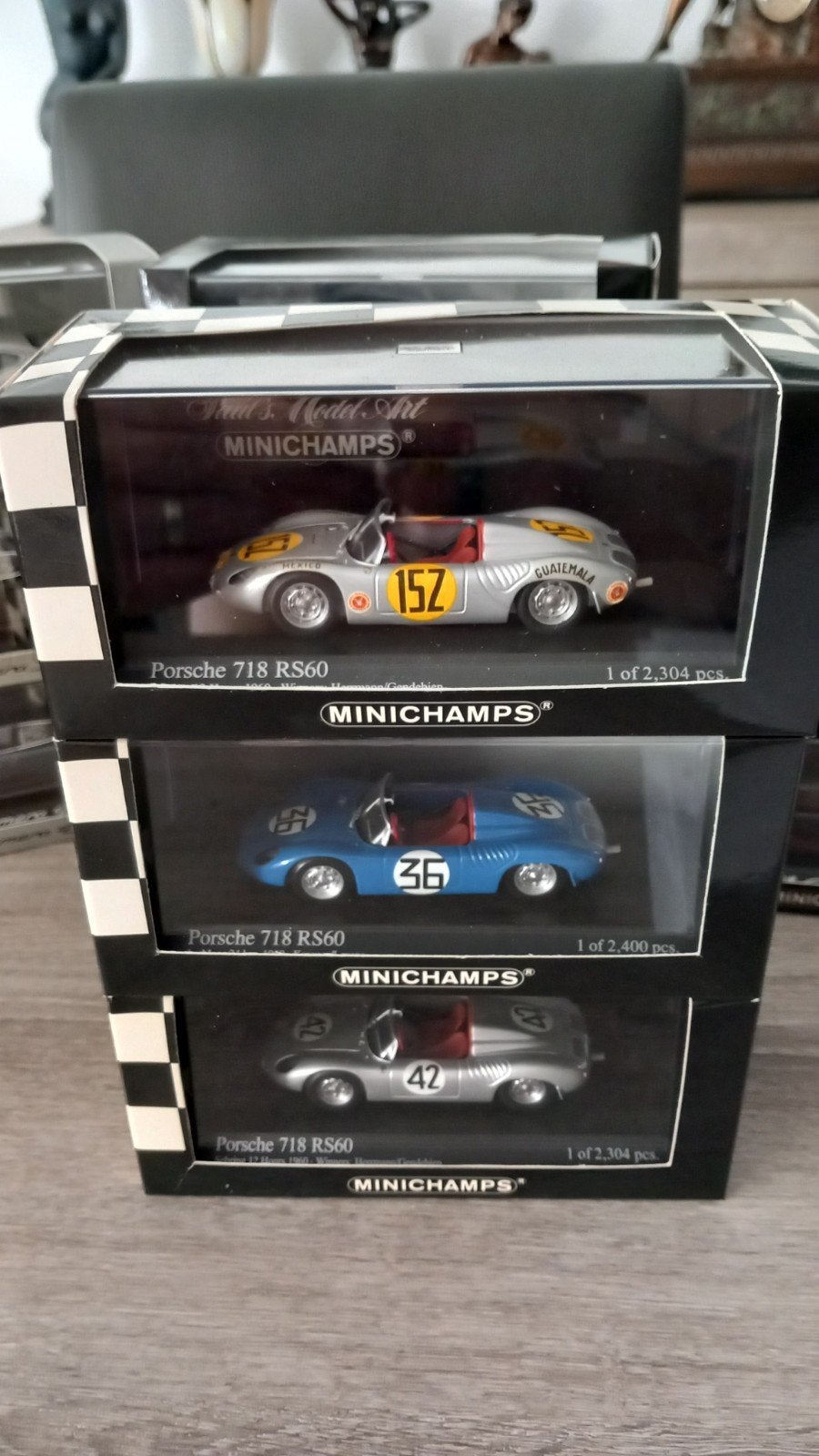 Minichamps Porsche 718 Set van 3 gelimiteerde oplage 1:43, Ophalen, Nieuw, Auto, MiniChamps