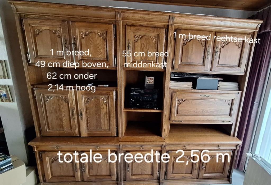 Eetkamerkast, salontafel, zetels, Ophalen, Gebruikt