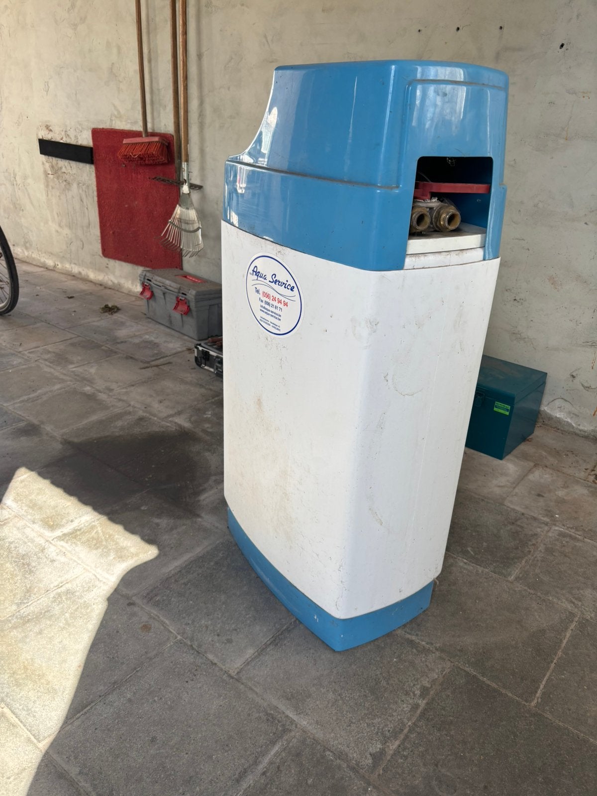 Waterontharder, Ophalen, Gebruikt, Waterontharder met zout