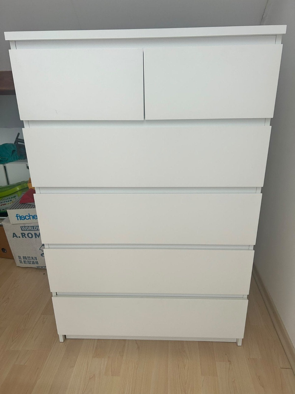 Commode blanche Ikea Malm, 5 tiroirs ou plus, Enlèvement, Utilisé
