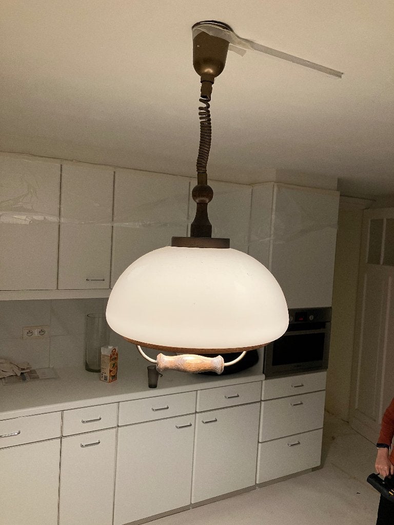 lampe suspendue, Maison & Meubles, Enlèvement, Utilisé, Verre, Rustiek